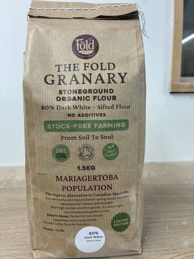 80% (Dark White) Mariagertoba Organic Wheat Flour 1.5kg Bag